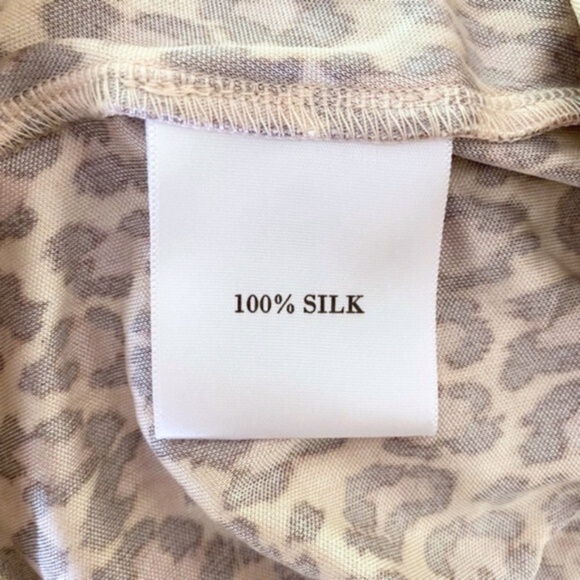 LK Bennett 100% Silk Wilder Animal Print Ruched Dress Rose 12 - Picture 16 of 17